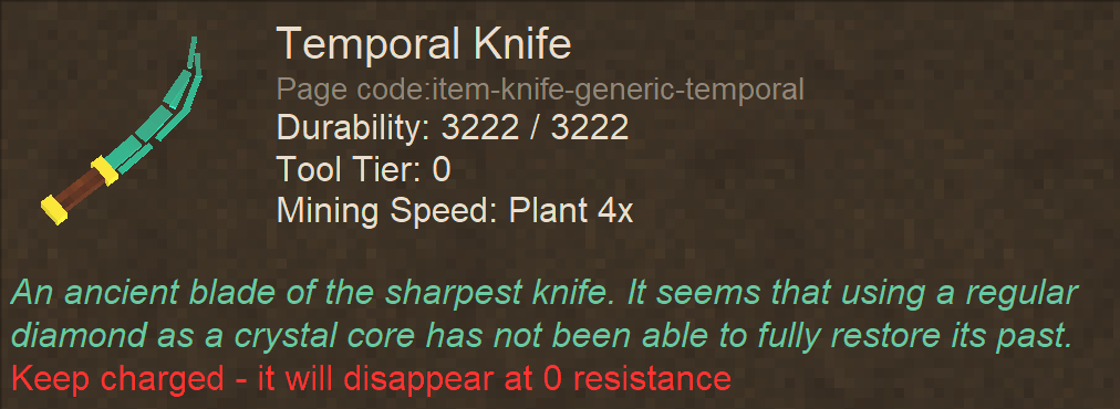 Temporal Knife
